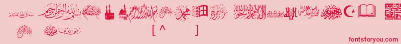 McsIslamicArt1 Font – Red Fonts on Pink Background