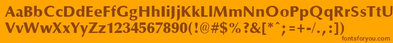 OptaneExtrabold Font – Brown Fonts on Orange Background