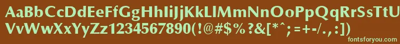 Шрифт OptaneExtrabold – зелёные шрифты на коричневом фоне