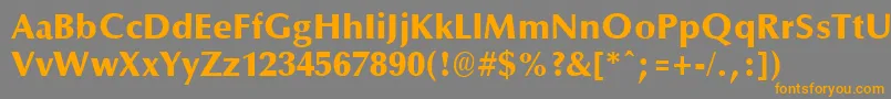 OptaneExtrabold Font – Orange Fonts on Gray Background