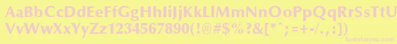 OptaneExtrabold Font – Pink Fonts on Yellow Background