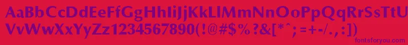 OptaneExtrabold Font – Purple Fonts on Red Background