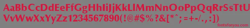 OptaneExtrabold Font – Red Fonts on Gray Background