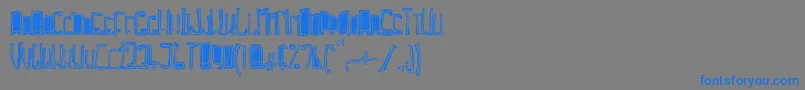 TrojasciptBold Font – Blue Fonts on Gray Background