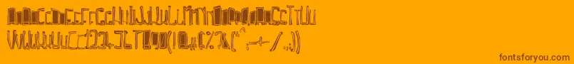 TrojasciptBold Font – Brown Fonts on Orange Background