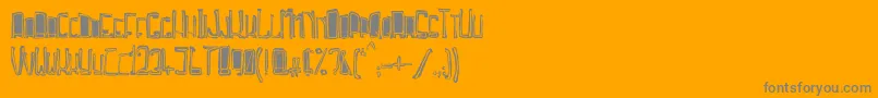 TrojasciptBold Font – Gray Fonts on Orange Background