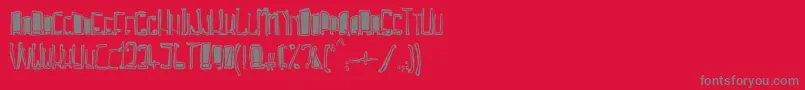 TrojasciptBold Font – Gray Fonts on Red Background