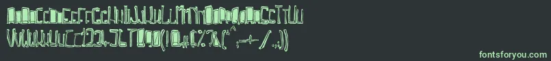 TrojasciptBold Font – Green Fonts on Black Background