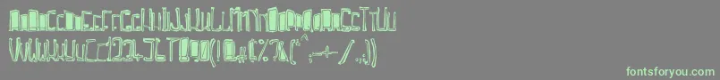 TrojasciptBold Font – Green Fonts on Gray Background