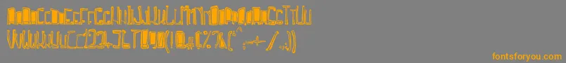 TrojasciptBold Font – Orange Fonts on Gray Background