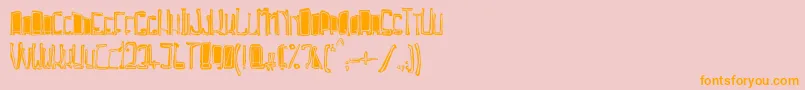 TrojasciptBold Font – Orange Fonts on Pink Background