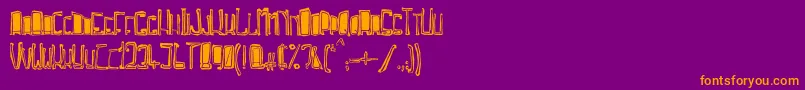 TrojasciptBold Font – Orange Fonts on Purple Background