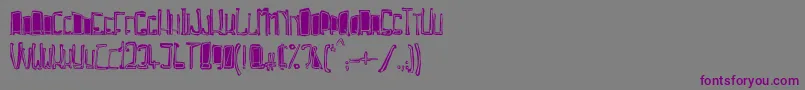 TrojasciptBold Font – Purple Fonts on Gray Background