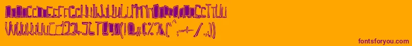 TrojasciptBold Font – Purple Fonts on Orange Background