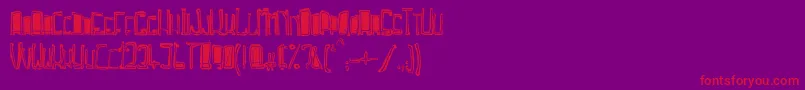 TrojasciptBold Font – Red Fonts on Purple Background