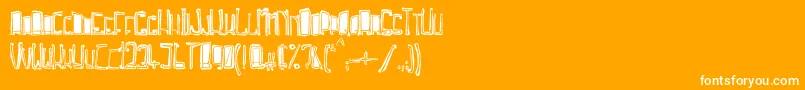 フォントTrojasciptBold – オレンジの背景に白い文字