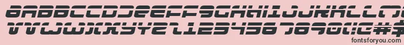 Exedorelexpi-Schriftart – Schwarze Schriften auf rosa Hintergrund