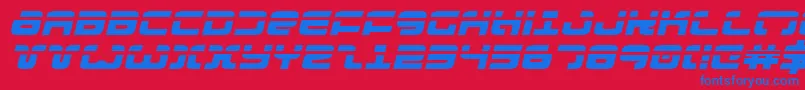 Exedorelexpi Font – Blue Fonts on Red Background