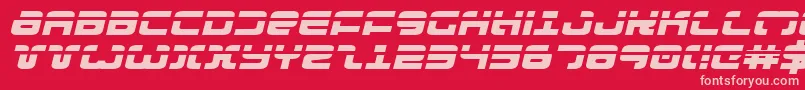 フォントExedorelexpi – 赤い背景にピンクのフォント