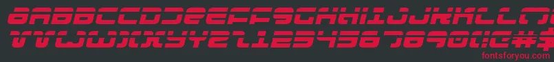 フォントExedorelexpi – 黒い背景に赤い文字