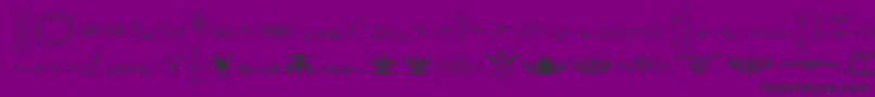 CornucopiaOfOrnaments Font – Black Fonts on Purple Background