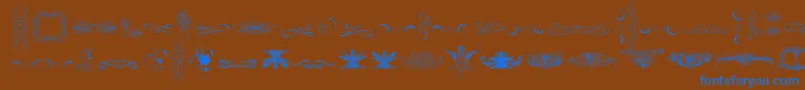 CornucopiaOfOrnaments Font – Blue Fonts on Brown Background