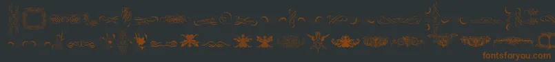 CornucopiaOfOrnaments Font – Brown Fonts on Black Background