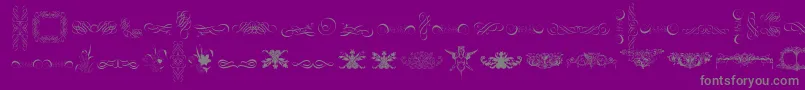 CornucopiaOfOrnaments Font – Gray Fonts on Purple Background