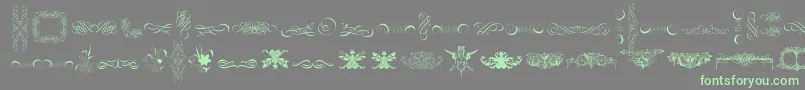 CornucopiaOfOrnaments Font – Green Fonts on Gray Background