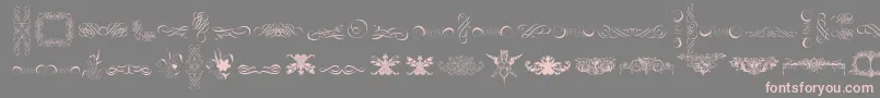 CornucopiaOfOrnaments Font – Pink Fonts on Gray Background