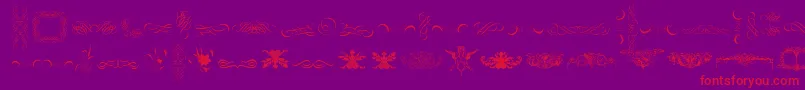 En savoir plus sur la police CornucopiaOfOrnaments Police CornucopiaOfOrnaments – polices rouges sur fond violet