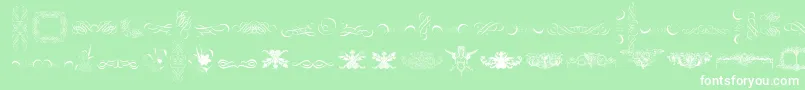 CornucopiaOfOrnaments Font – White Fonts on Green Background