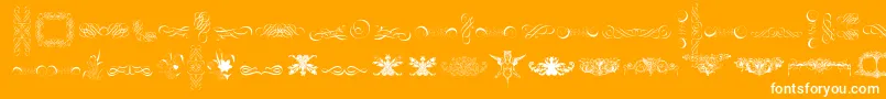 CornucopiaOfOrnaments Font – White Fonts on Orange Background