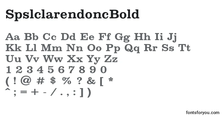 Шрифт SpslclarendoncBold – алфавит, цифры, специальные символы