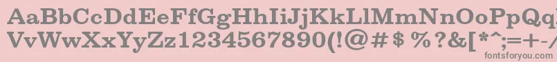 SpslclarendoncBold Font – Gray Fonts on Pink Background