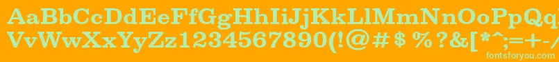 SpslclarendoncBold Font – Green Fonts on Orange Background