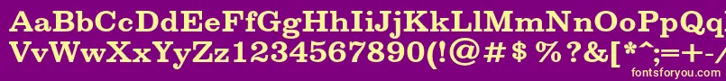 SpslclarendoncBold Font – Yellow Fonts on Purple Background