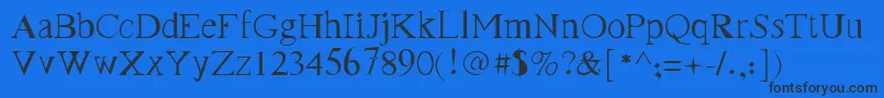 FrankRegular Font – Black Fonts on Blue Background