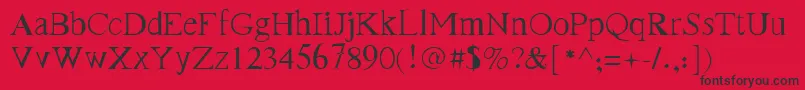 FrankRegular Font – Black Fonts on Red Background