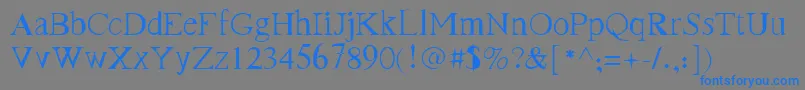 FrankRegular Font – Blue Fonts on Gray Background