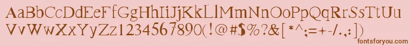 FrankRegular Font – Brown Fonts on Pink Background