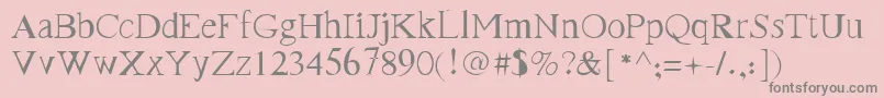 FrankRegular Font – Gray Fonts on Pink Background