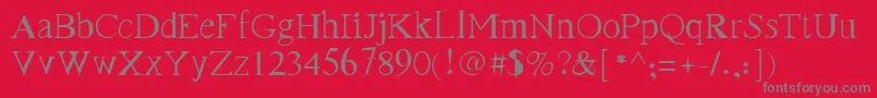 FrankRegular Font – Gray Fonts on Red Background