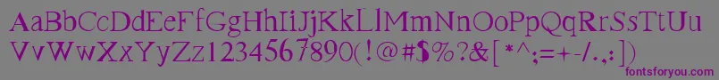 FrankRegular Font – Purple Fonts on Gray Background