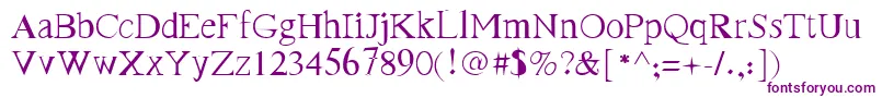 FrankRegular Font – Purple Fonts on White Background