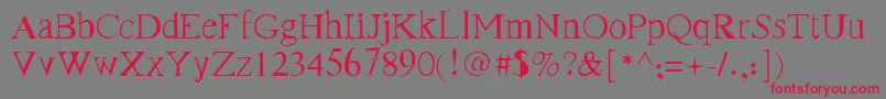 FrankRegular Font – Red Fonts on Gray Background