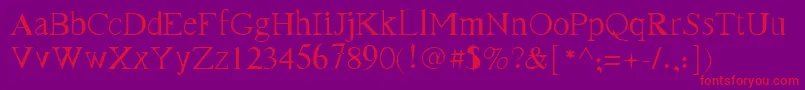 FrankRegular Font – Red Fonts on Purple Background