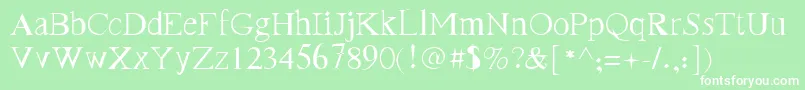 FrankRegular Font – White Fonts on Green Background