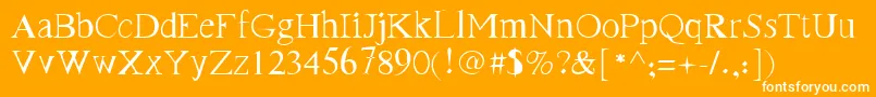 FrankRegular Font – White Fonts on Orange Background