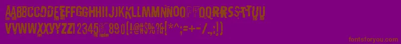 DestroyXDemo Font – Brown Fonts on Purple Background